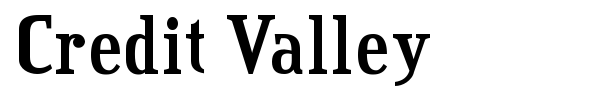 Credit Valley font preview